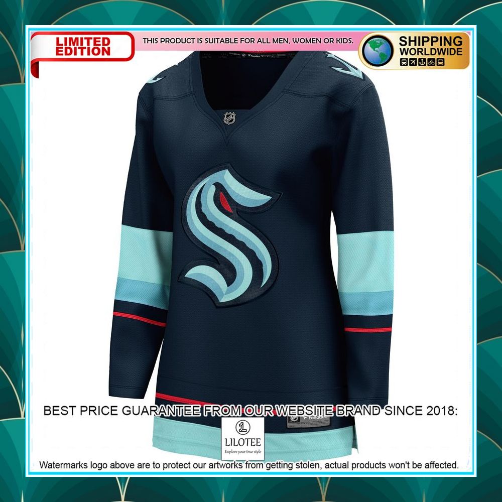 seattle kraken womens home navy hockey jersey 2 898
