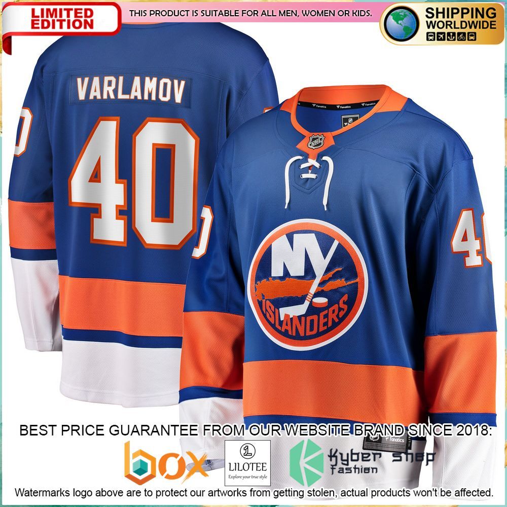 semyon varlamov new york islanders replica royal hockey jersey 1 176