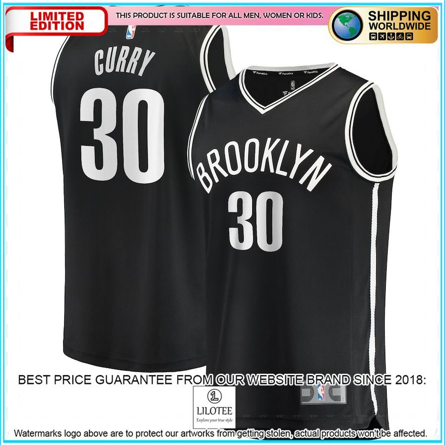 seth curry brooklyn nets 2021 22 black basketball jersey 1 54