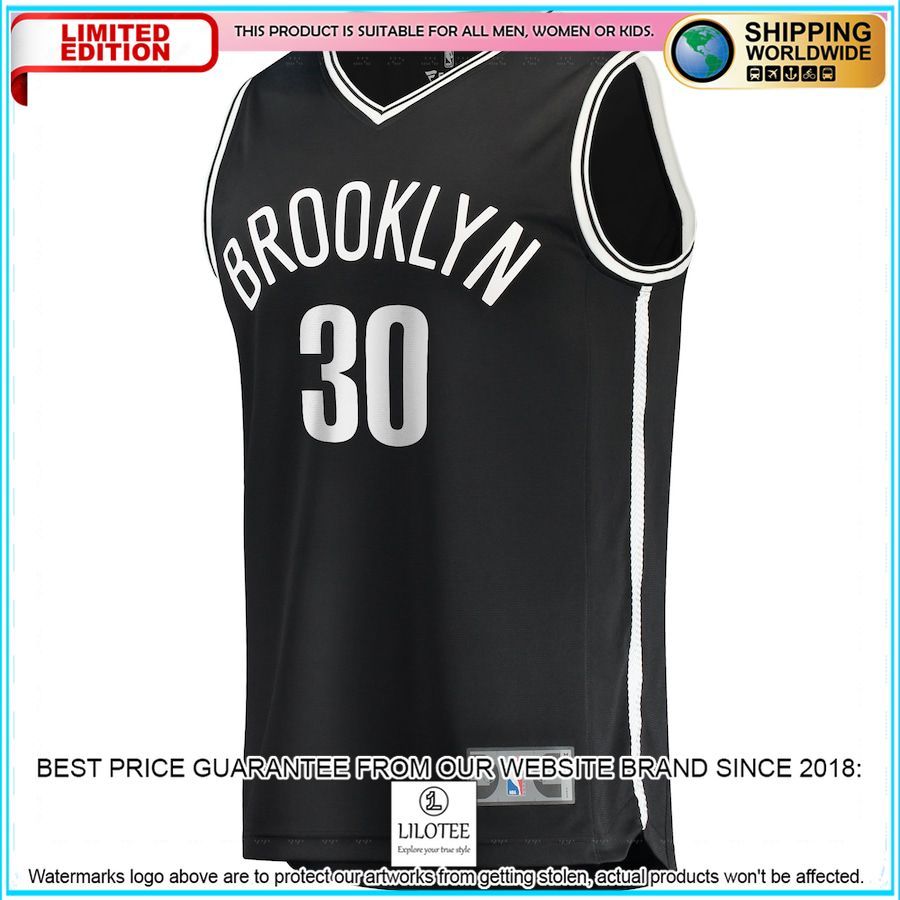 seth curry brooklyn nets 2021 22 black basketball jersey 2 639
