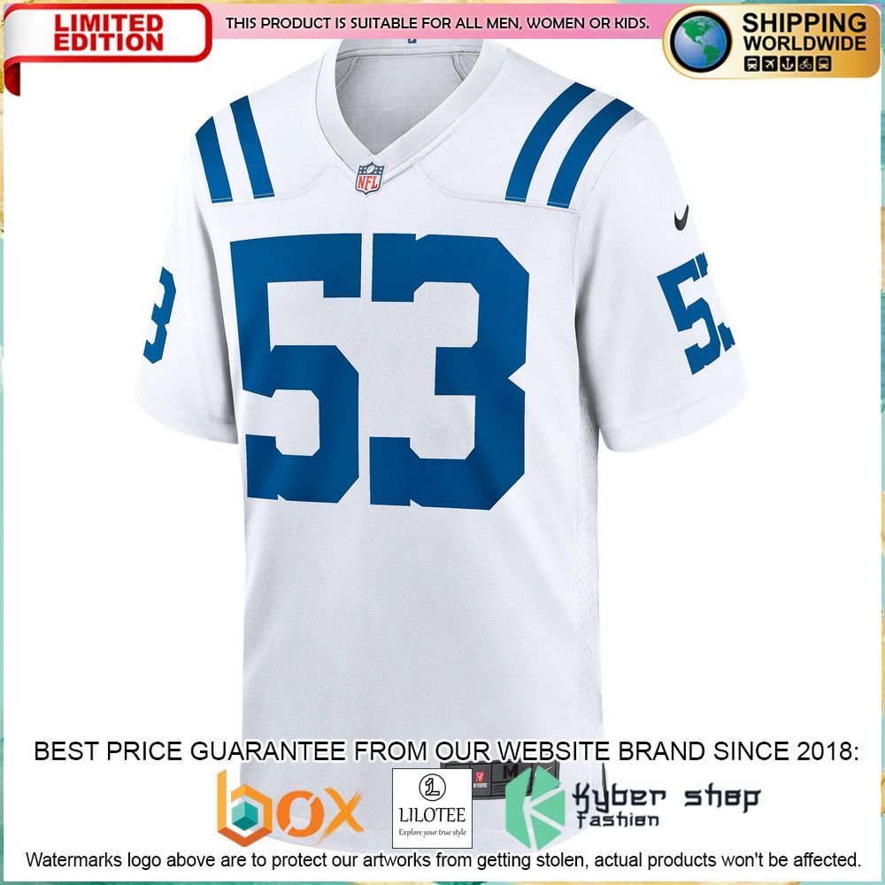 shaquille leonard indianapolis colts nike white football jersey 2 711