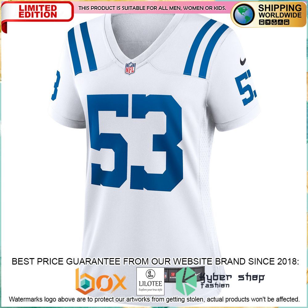 shaquille leonard indianapolis colts nike womens white football jersey 2 163