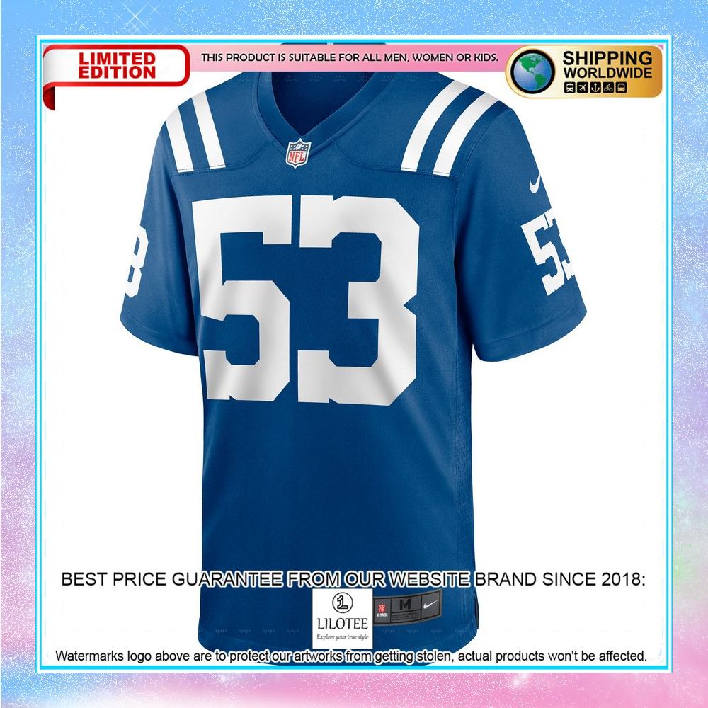 shaquille leonard indianapolis colts royal football jersey 2 425