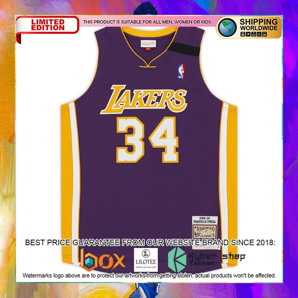 Shaquille O'Neal Los Angeles Lakers Purple 1999 Basketball Jersey - LIMITED EDITION 3 shaquille oneal los angeles lakers purple 1999 basketball jersey 3 115