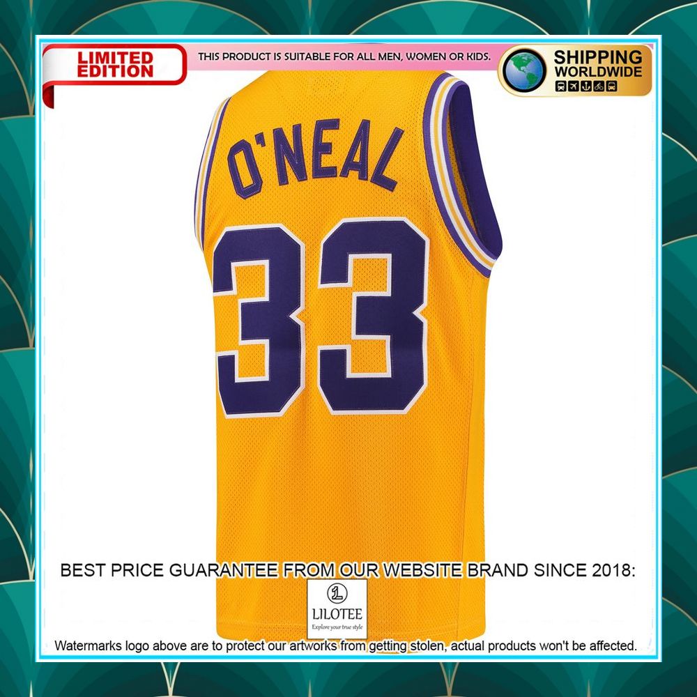 shaquille oneal lsu tigers retro gold basketball jersey 3 612