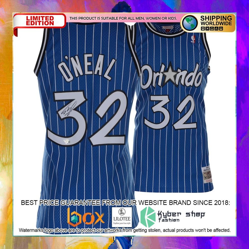 shaquille oneal orlando magic classic 1995 1996 blue basketball jersey 1 507