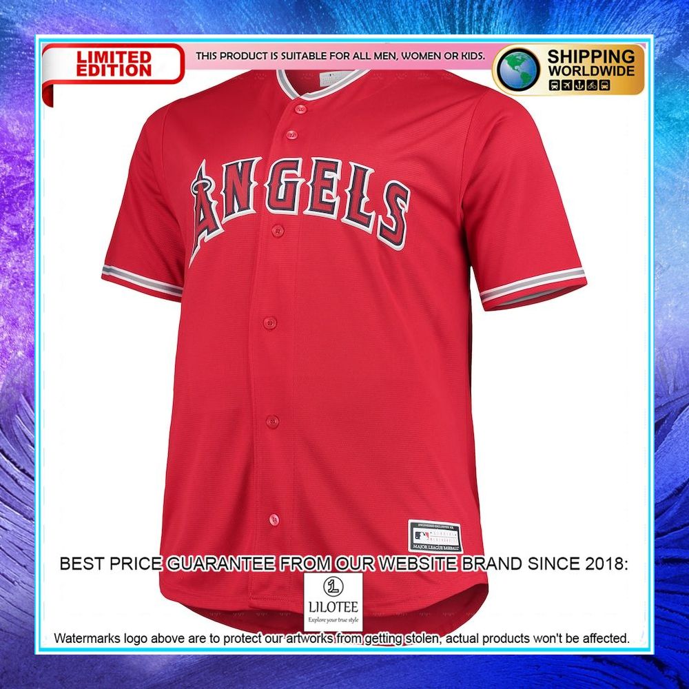 shohei ohtani los angeles angels big and tall player red baseball jersey 2 170