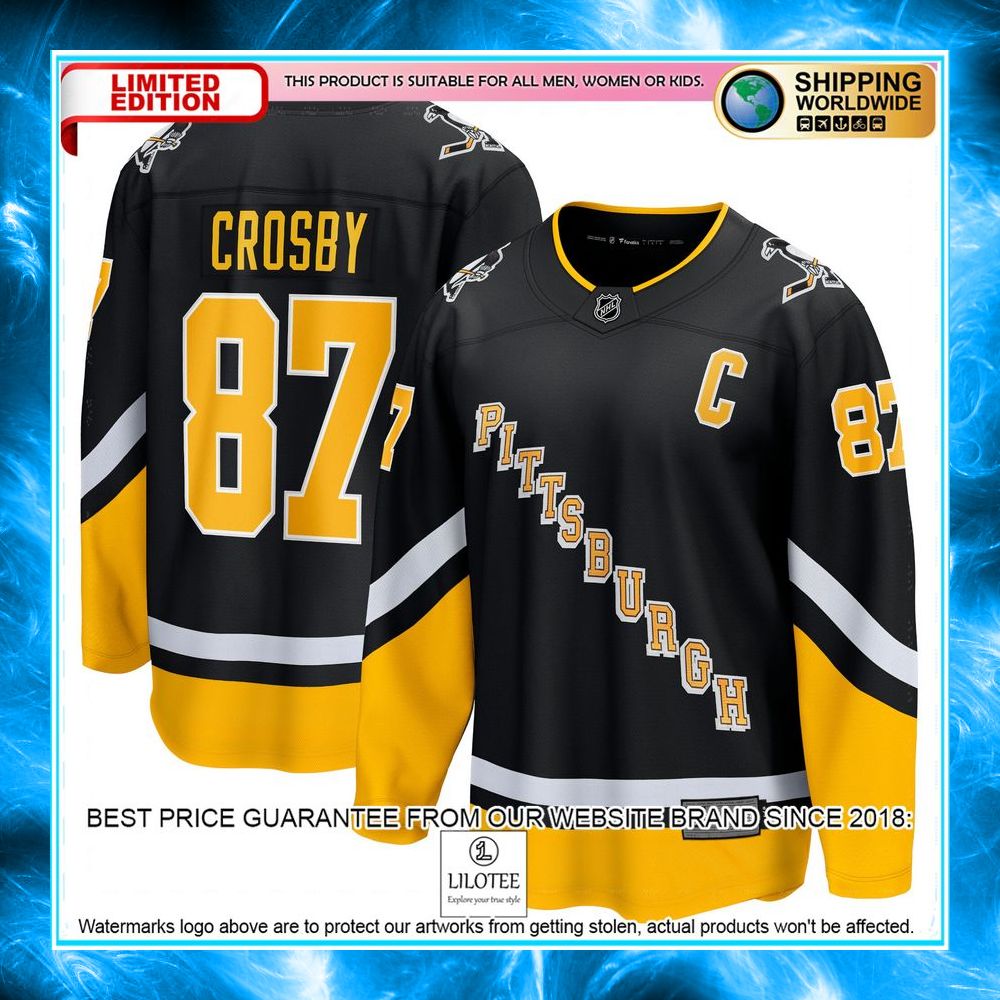 sidney crosby pittsburgh penguins 2021 22 alternate premier black hockey jersey 1 111
