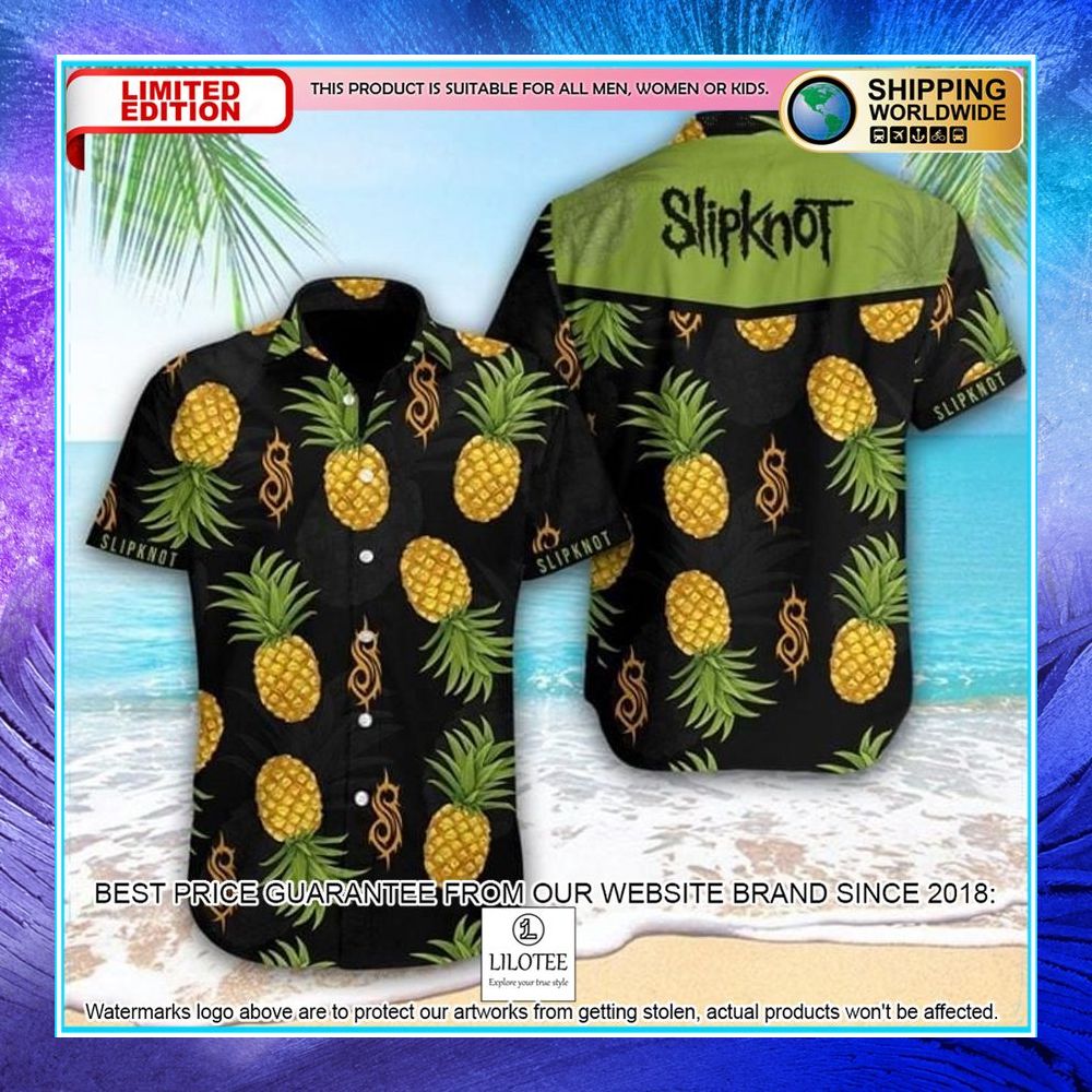 slipknot pineapple hawaiian shirt 1 100