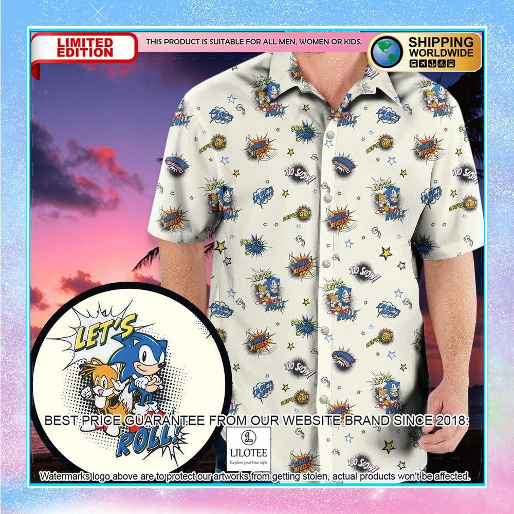 sonic the hedgehog pattern hawaiian shirt 1 464