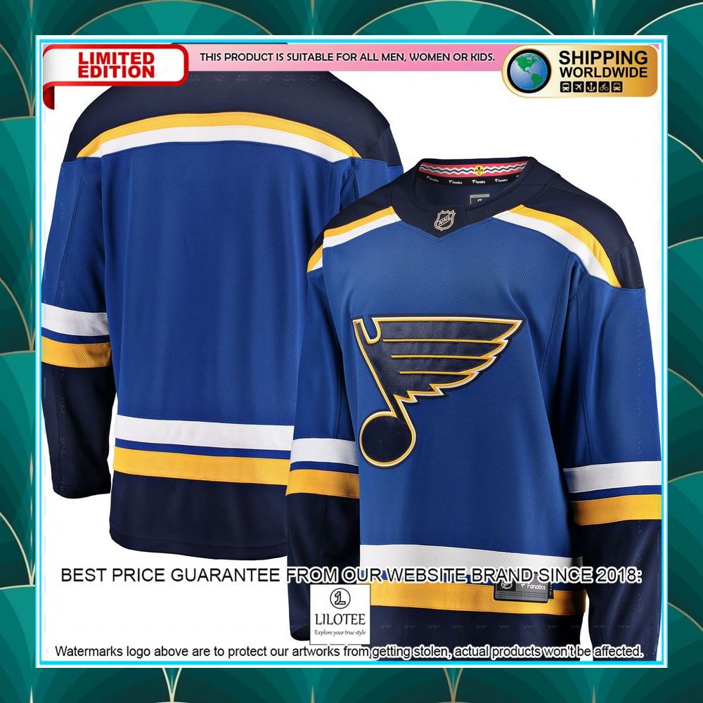 st louis blues breakaway home blue hockey jersey 1 842