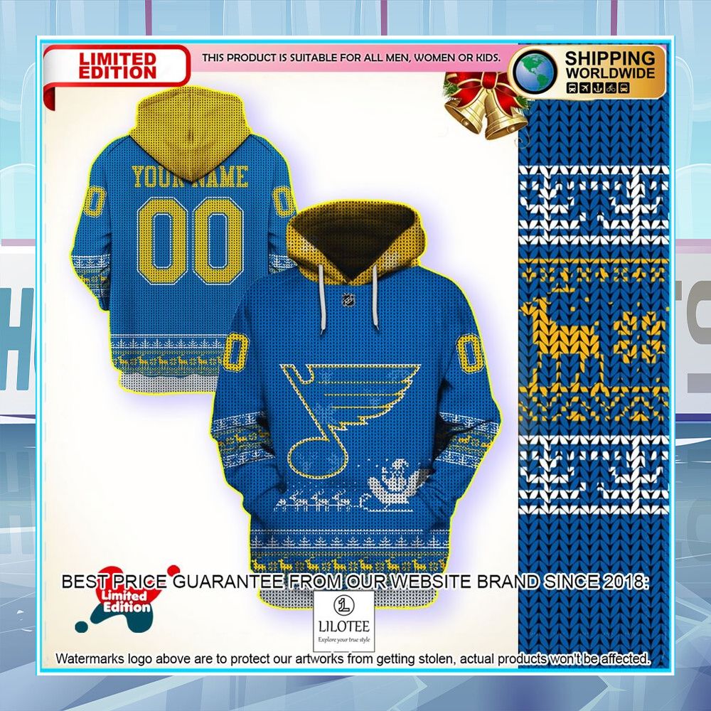 st louis blues christmas custom blue shirt hoodie 1 982