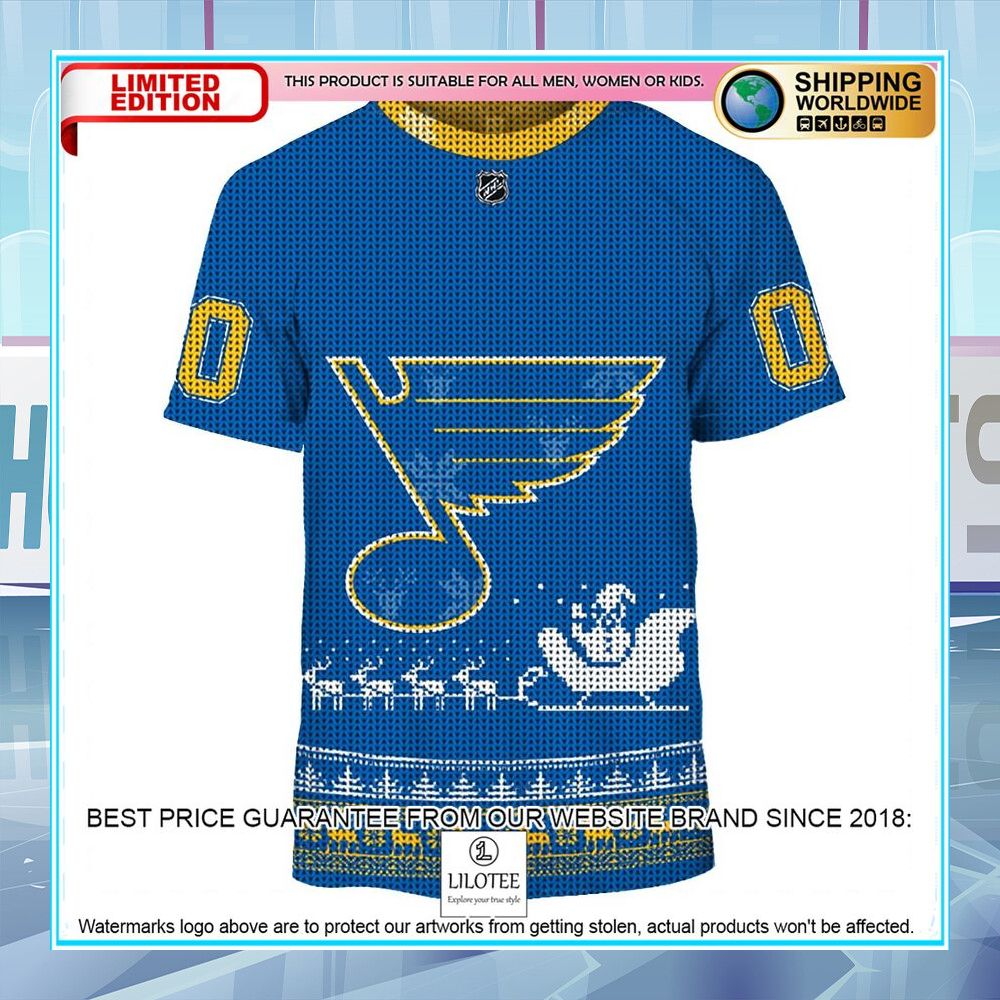 st louis blues christmas custom blue shirt hoodie 2 567