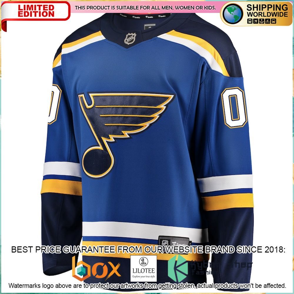 st louis blues fanatics branded home custom blue hockey jersey 2 266