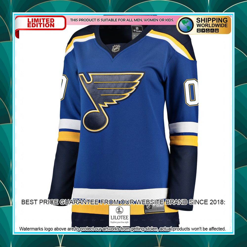 st louis blues womens home custom blue hockey jersey 2 810