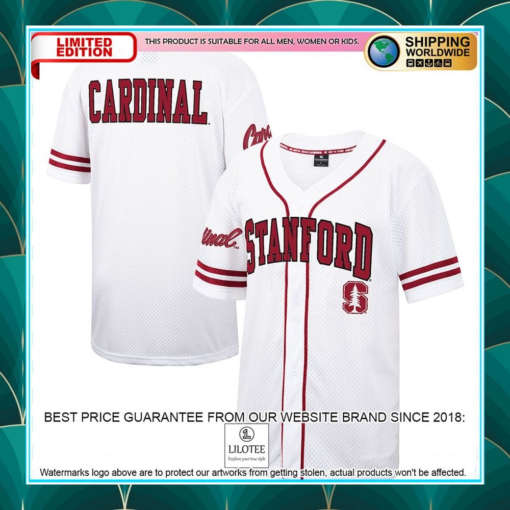 stanford cardinal white cardinal baseball jersey 1 692