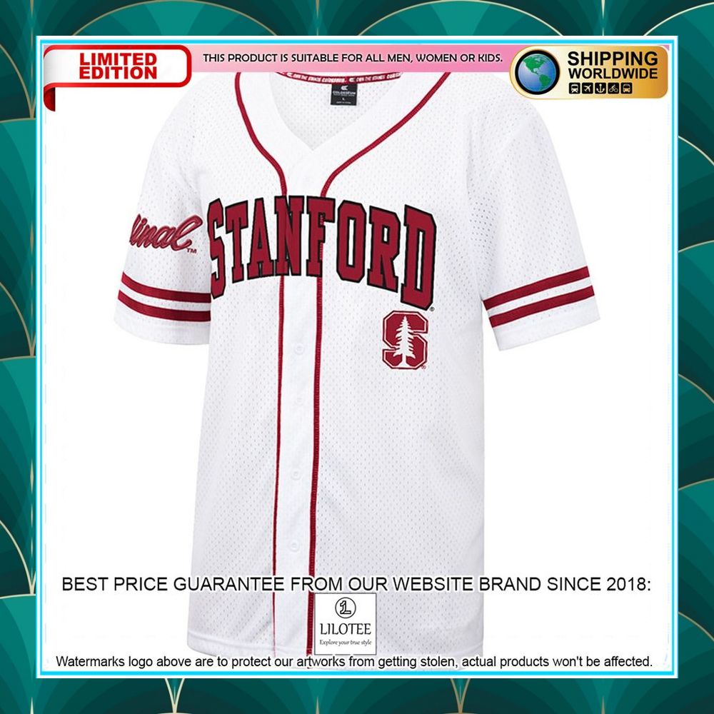 stanford cardinal white cardinal baseball jersey 2 85