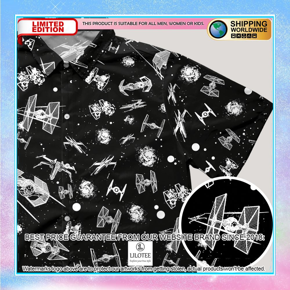 star wars spacecraft pattern hawaiian shirt 1 763