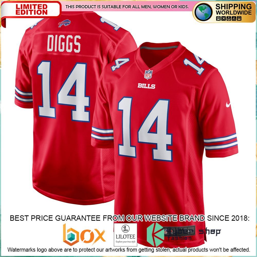 Stefon Diggs Buffalo Bills Nike Red Football Jersey - LIMITED EDITION 4 stefon diggs buffalo bills nike red football jersey 4 975