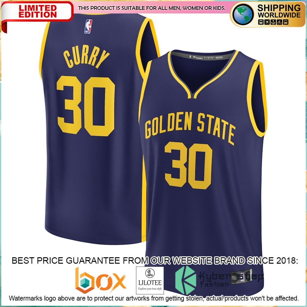 stephen curry golden state warriors 2022 23 navy basketball jersey 1 192