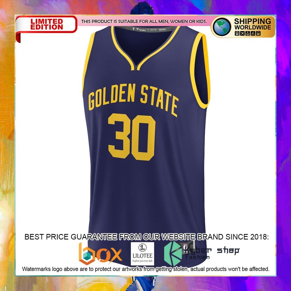 stephen curry golden state warriors 2022 23 navy basketball jersey 2 706
