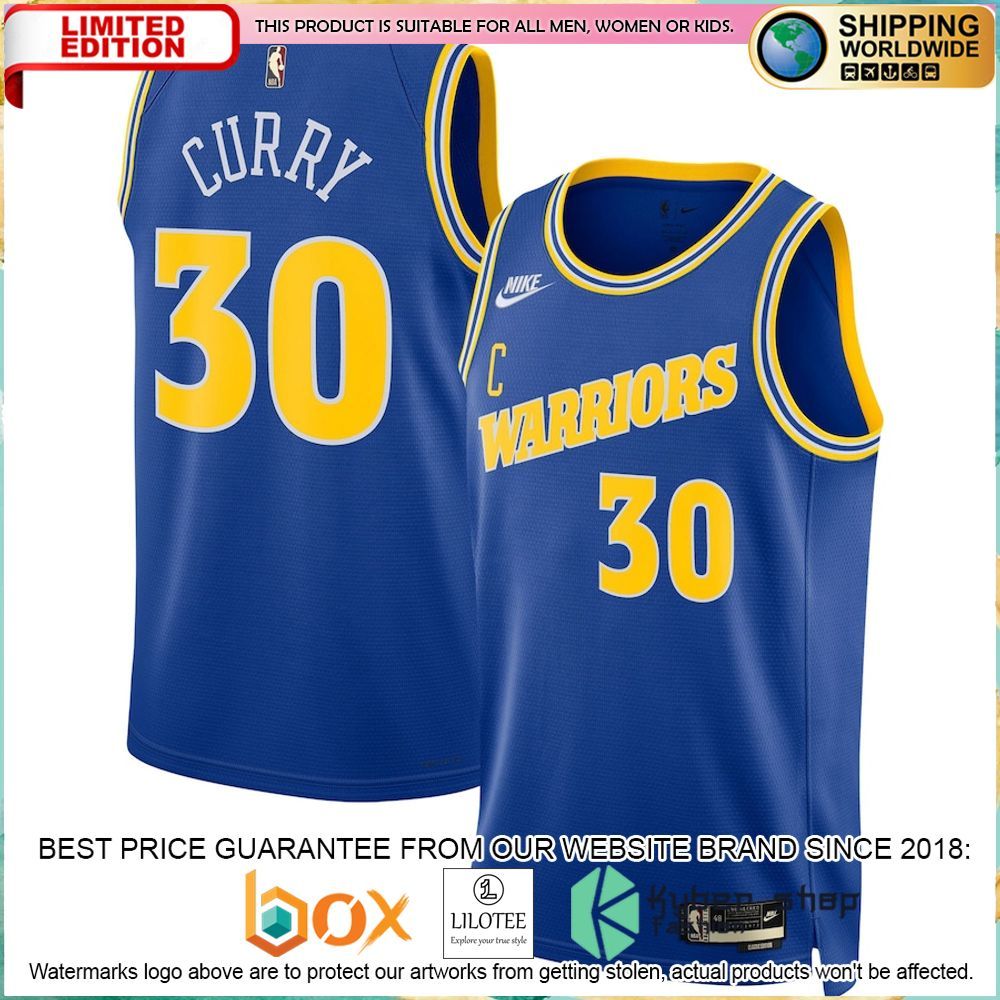 stephen curry golden state warriors nike 2022 23 blue basketball jersey 1 13