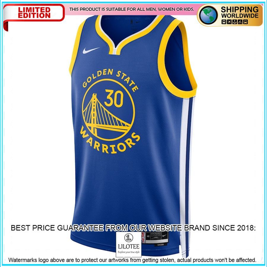 stephen curry golden state warriors nike 2022 23 royal basketball jersey 2 18