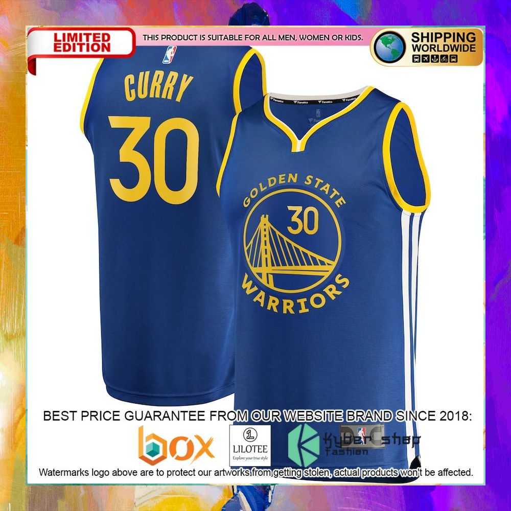 stephen curry golden state warriors royal basketball jersey 1 834