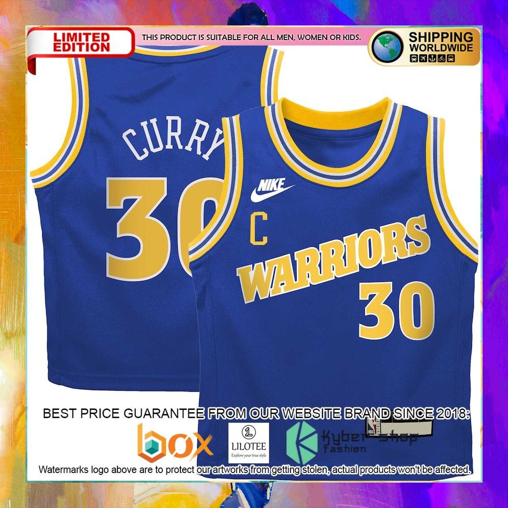 stephen curry golden state warriors toddler 2022 23 royal basketball jersey 1 739
