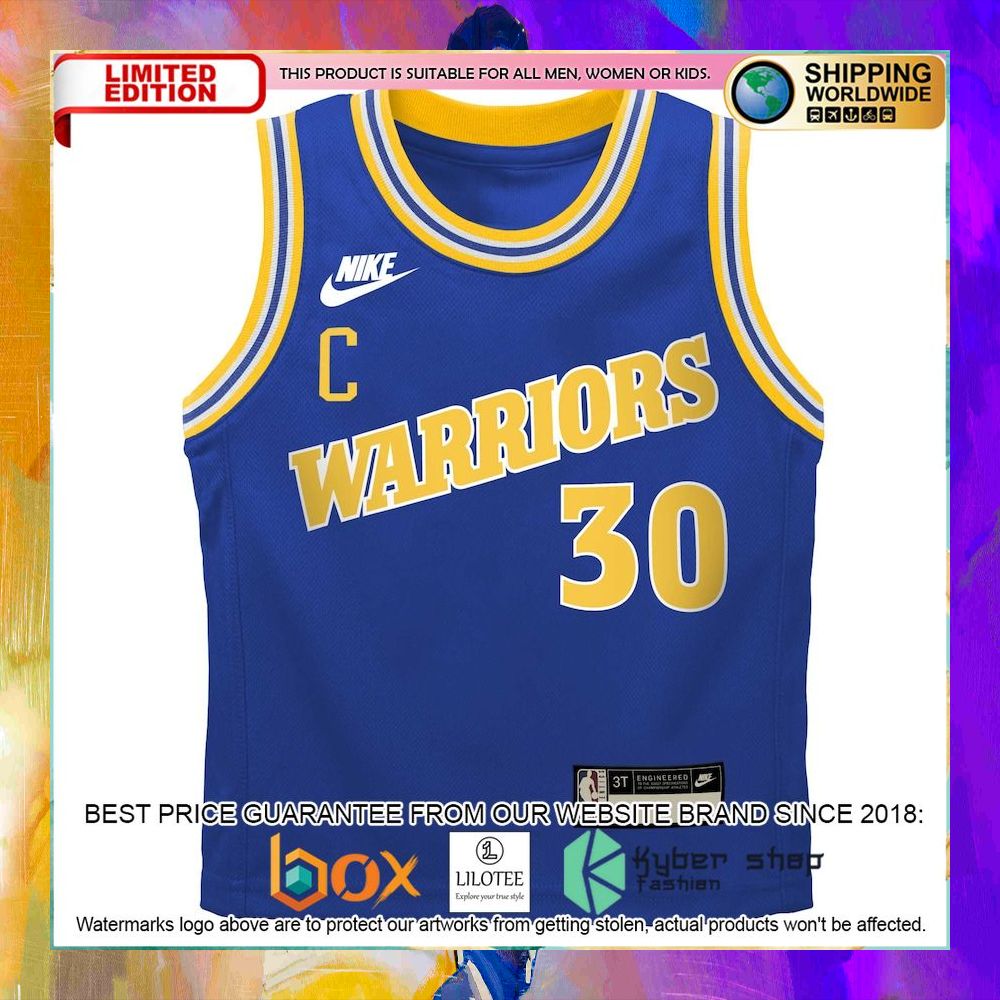 stephen curry golden state warriors toddler 2022 23 royal basketball jersey 2 377