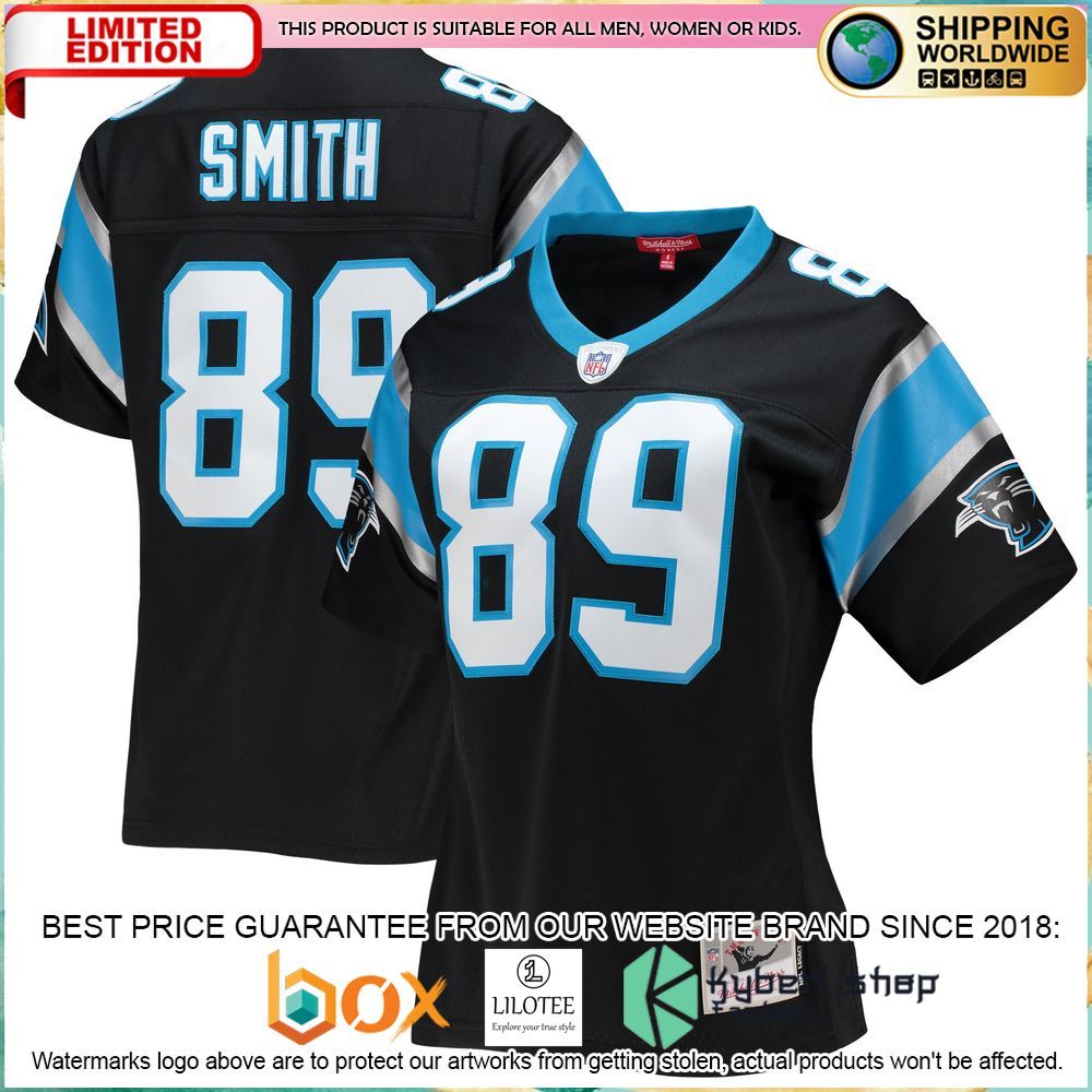 steve smith carolina panthers mitchell ness womens legacy replica black football jersey 1 787