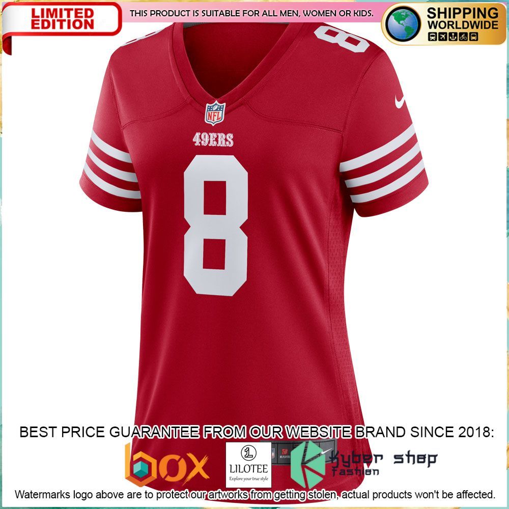 steve young san francisco 49ers nike womens retired scarlet football jersey 2 135
