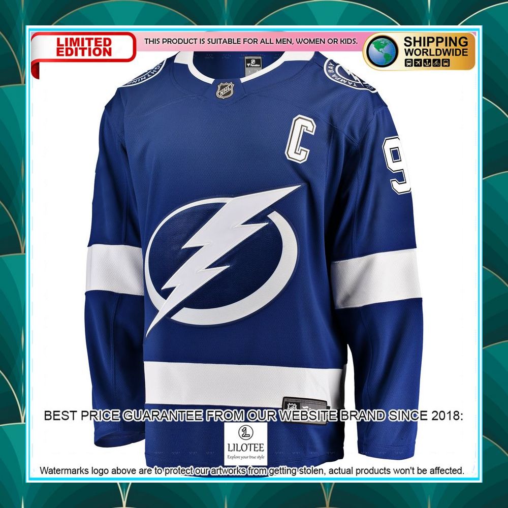 steven stamkos tampa bay lightning breakaway blue hockey jersey 2 675
