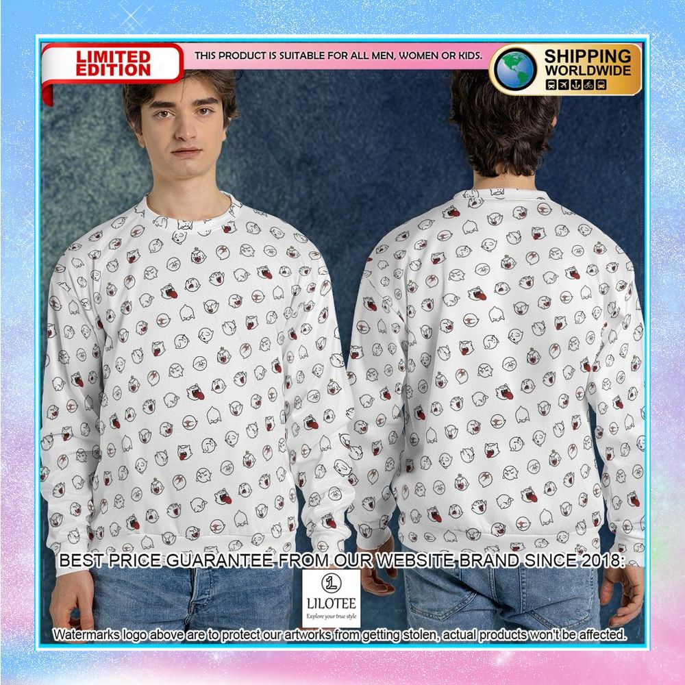 super mario boo pattern sweatshirt 2 605