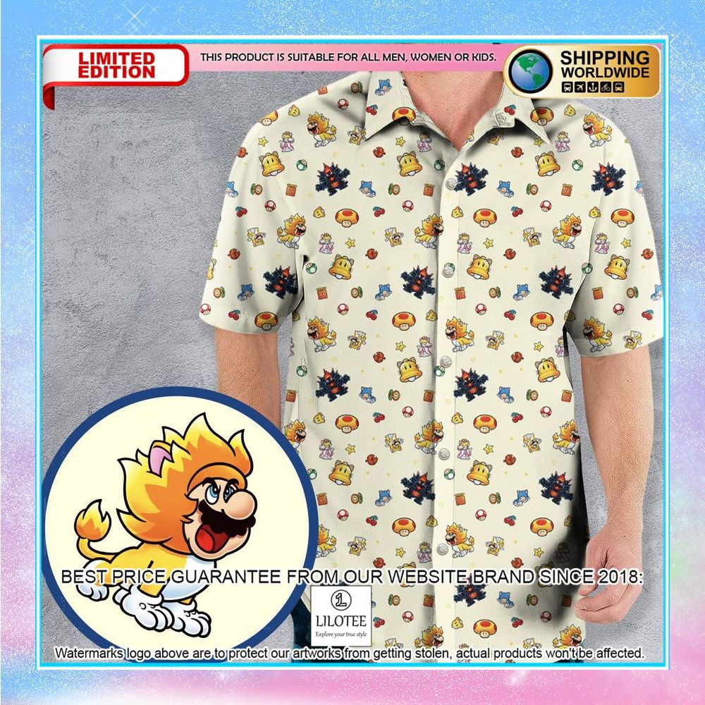 super mario characters pattern hawaiian shirt 1 185