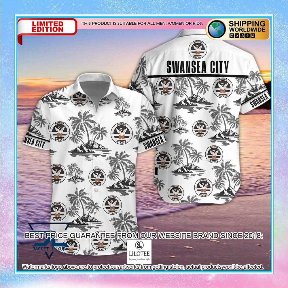 swansea city a f c hawaiian shirt shorts 1 237