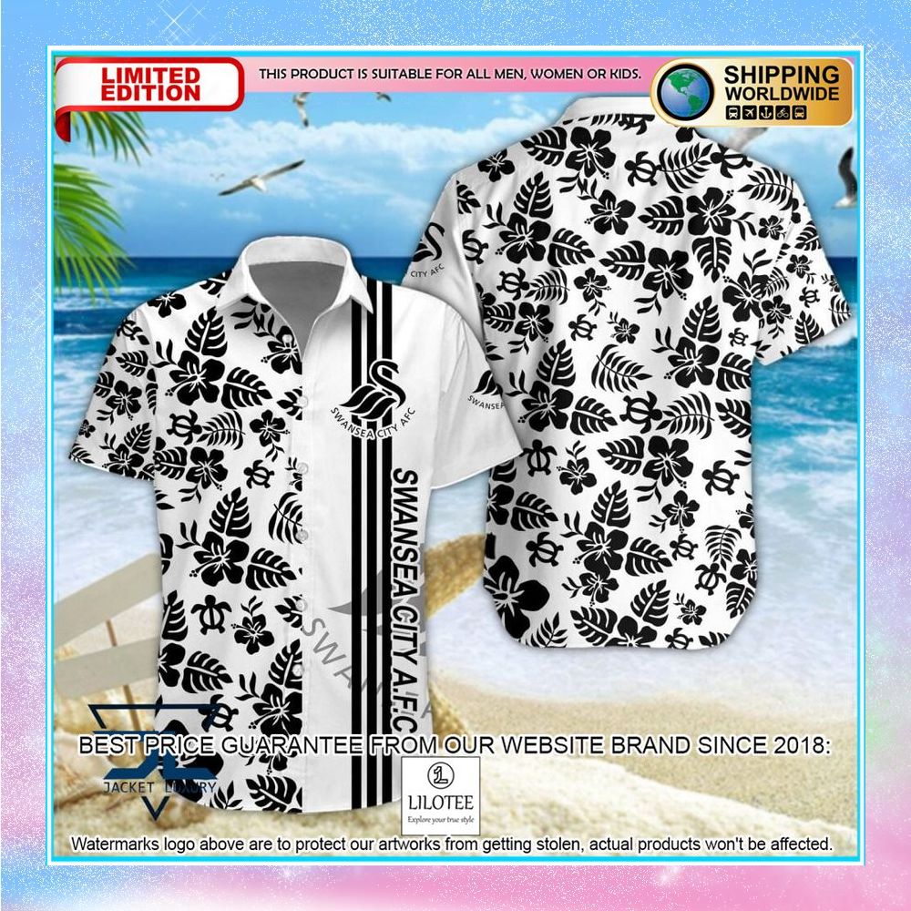 swansea city a f c logo hawaiian shirt shorts 1 253