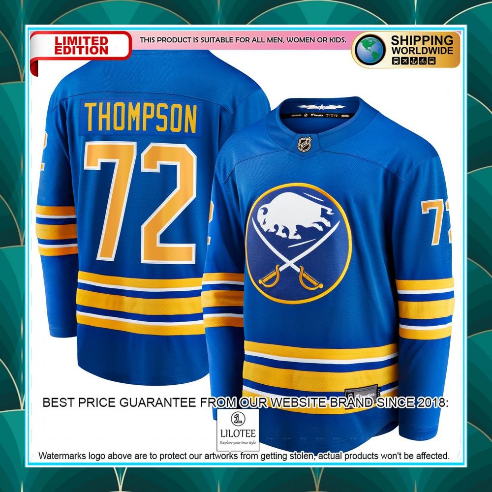 tage thompson buffalo sabres home royal hockey jersey 1 687