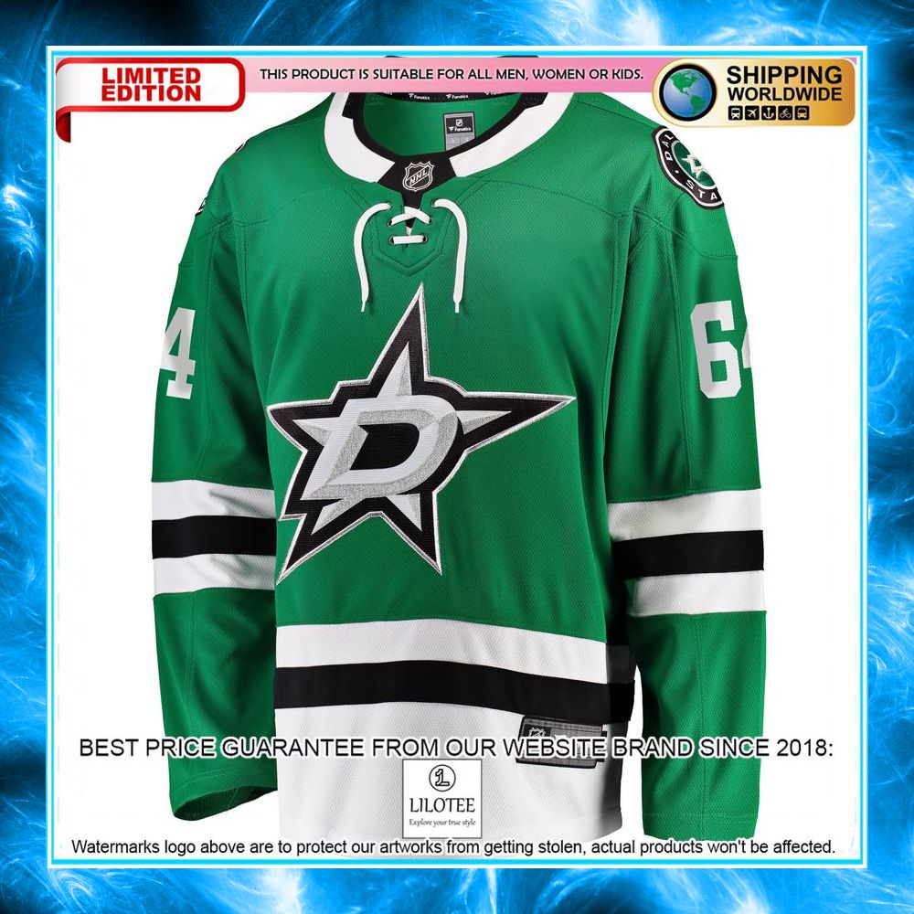 tanner kero dallas stars kelly green hockey jersey 2 215