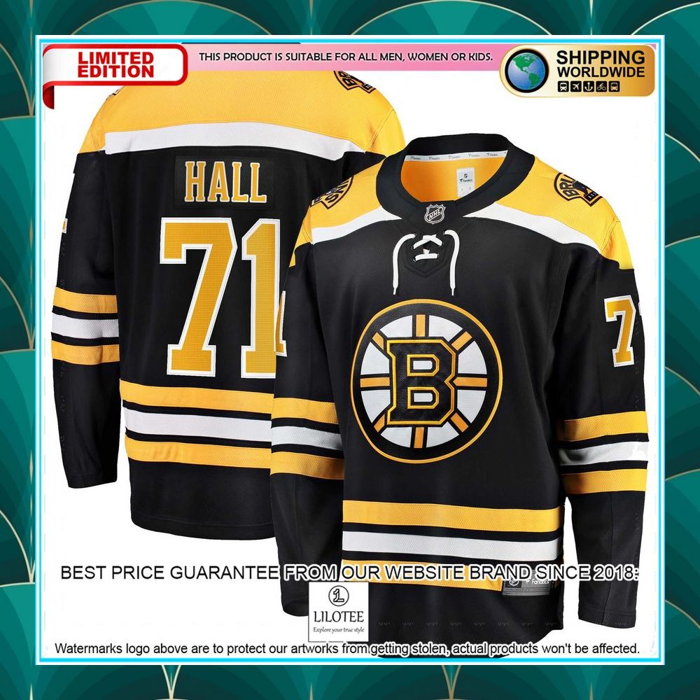 taylor hall boston bruins home premier black hockey jersey 1 683