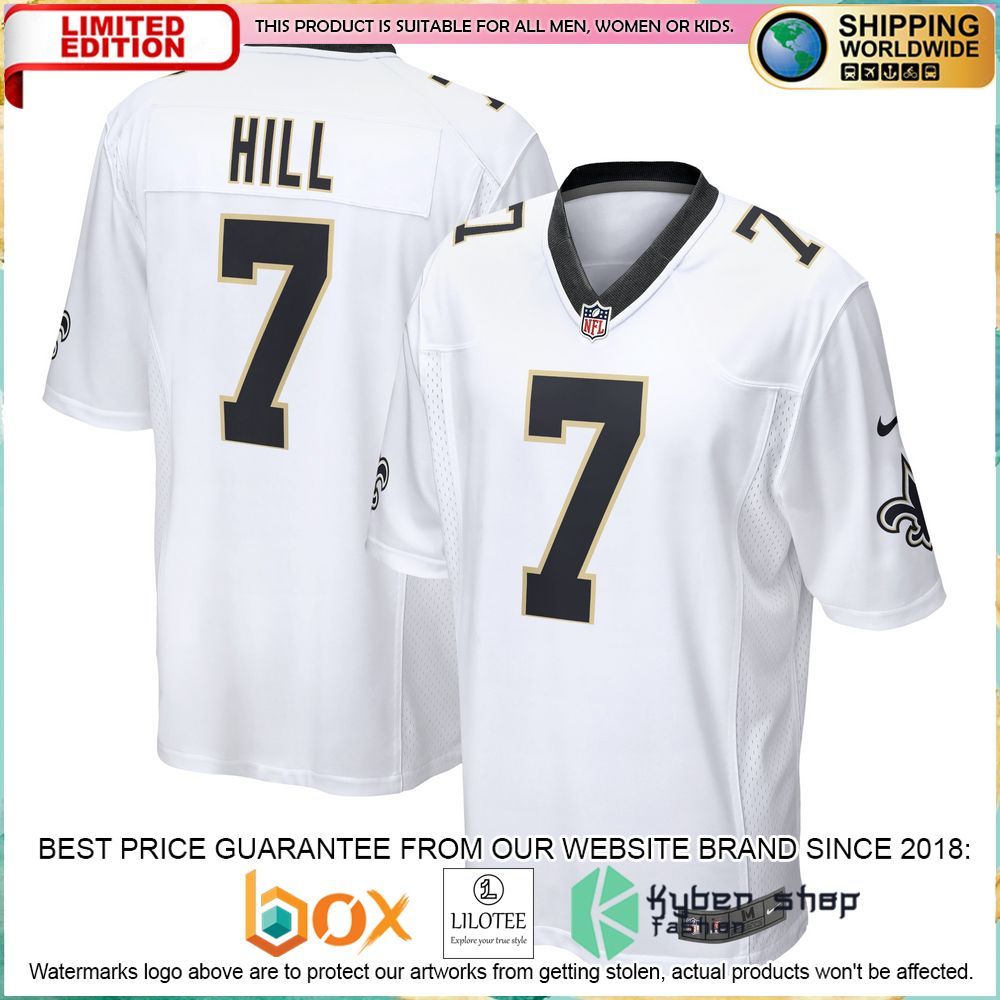 taysom hill new orleans saints nike white football jersey 1 226