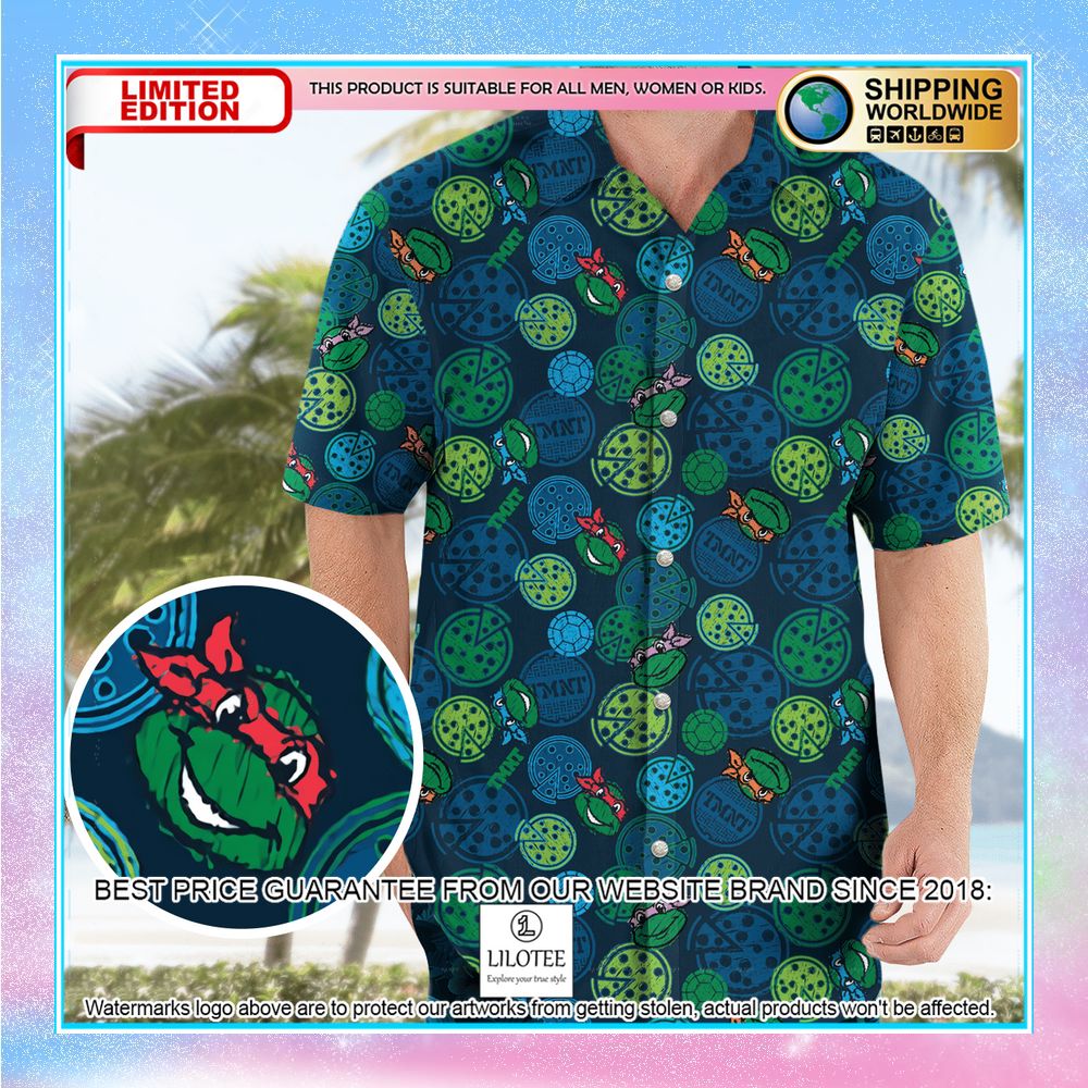 teenage mutant ninja turtles pizza hawaiian shirt 1 448