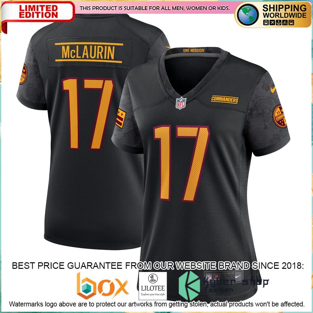 terry mclaurin washington commanders nike womens alternate black football jersey 1 597