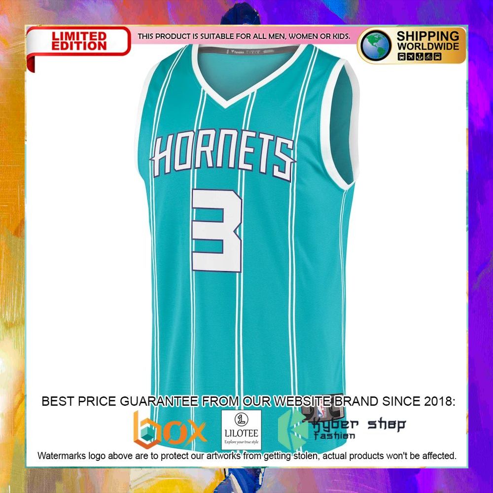 terry rozier iii charlotte hornets 2020 21 teal basketball jersey 2 491