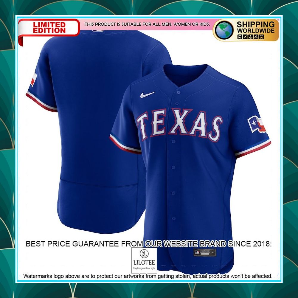 texas rangers nike alternate team royal baseball jersey 1 40