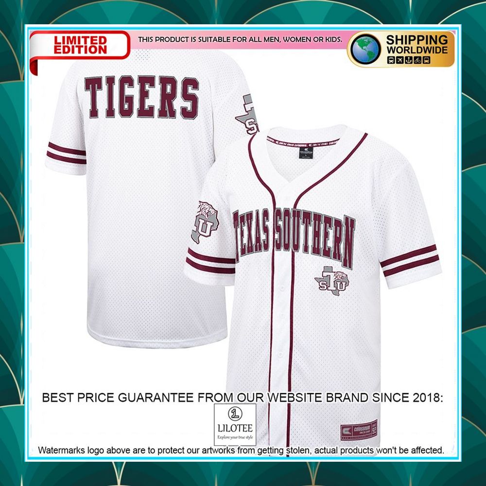 texas southern tigers white maroon baseball jersey 1 420