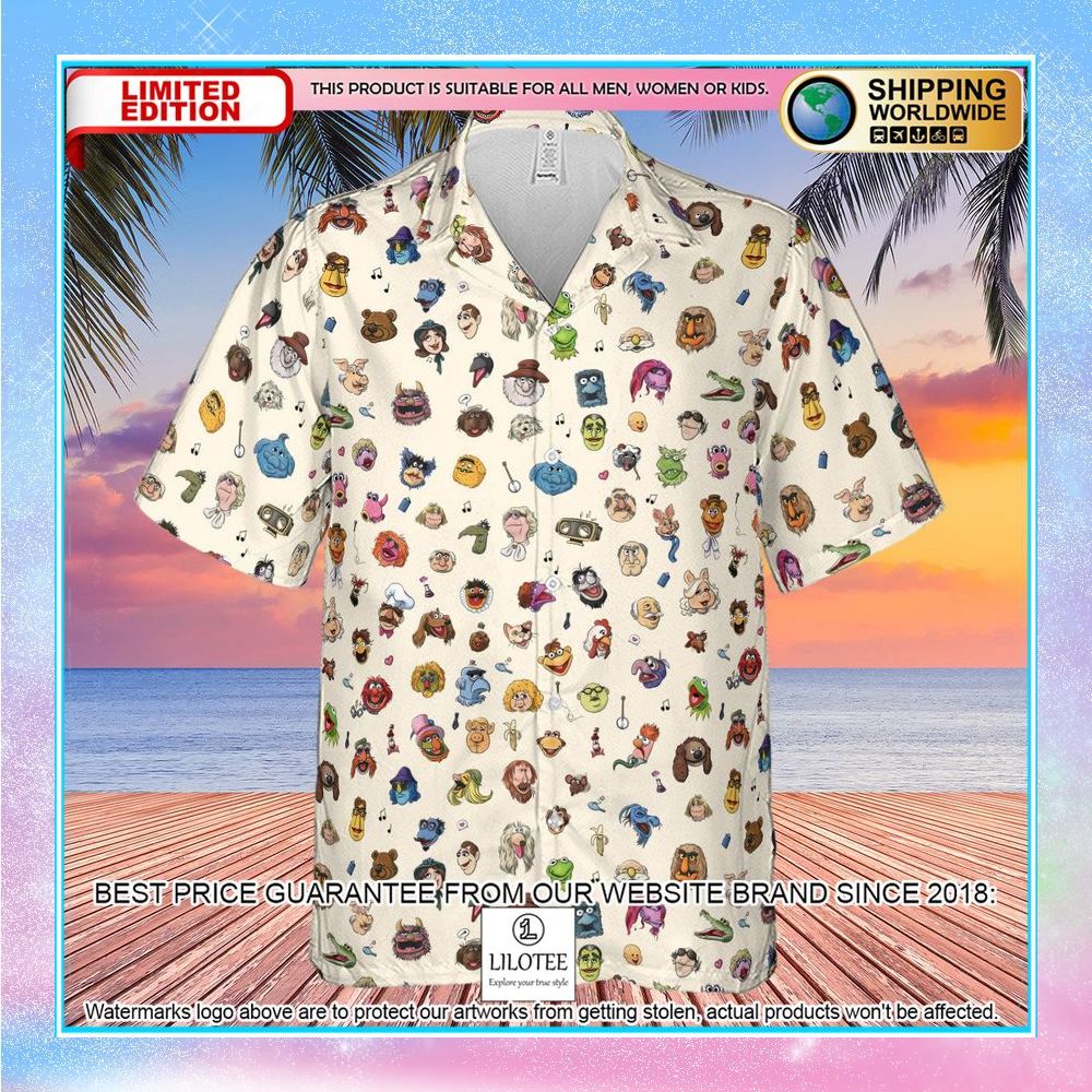 the muppets pattern hawaiian shirt 2 242