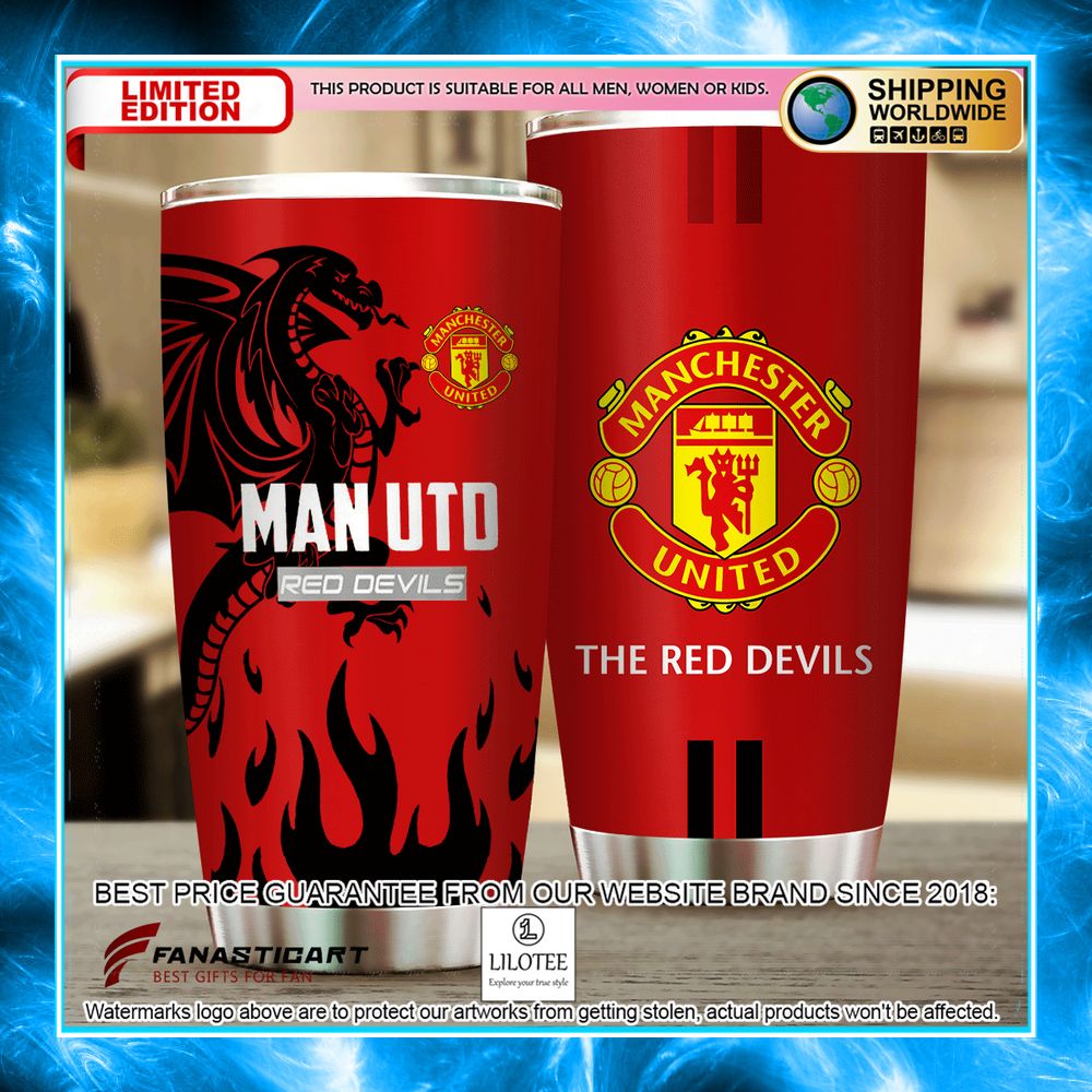 the red devils manchester united fc tumbler 1 40