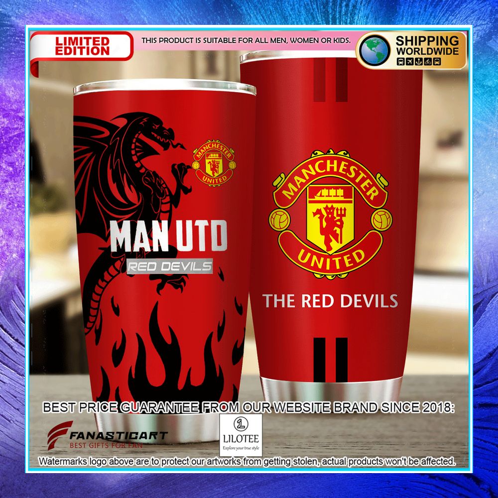 the red devils manchester united fc tumbler 1 421