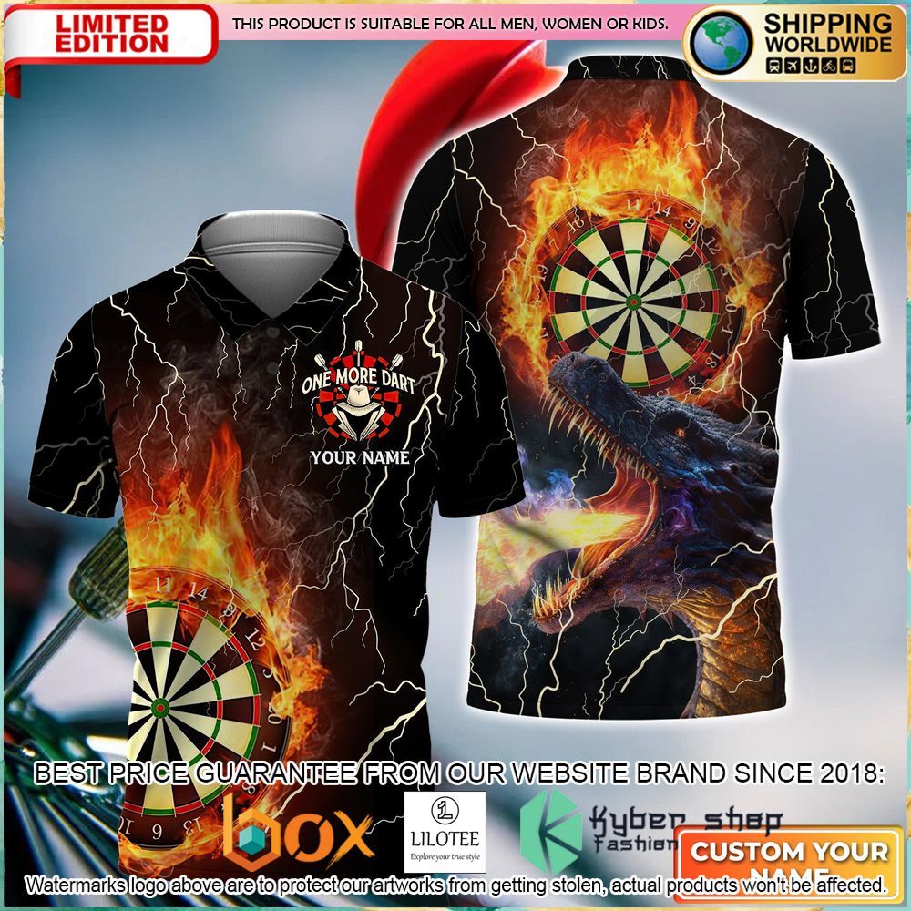 thunder flame bulleyes dartboard your name dragon and darts polo shirt 1 482